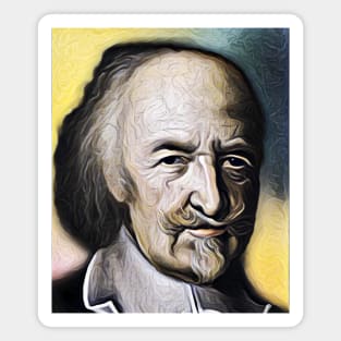 Thomas Hobbes Yellow Portrait | Thomas Hobbes Artwork 9 Magnet